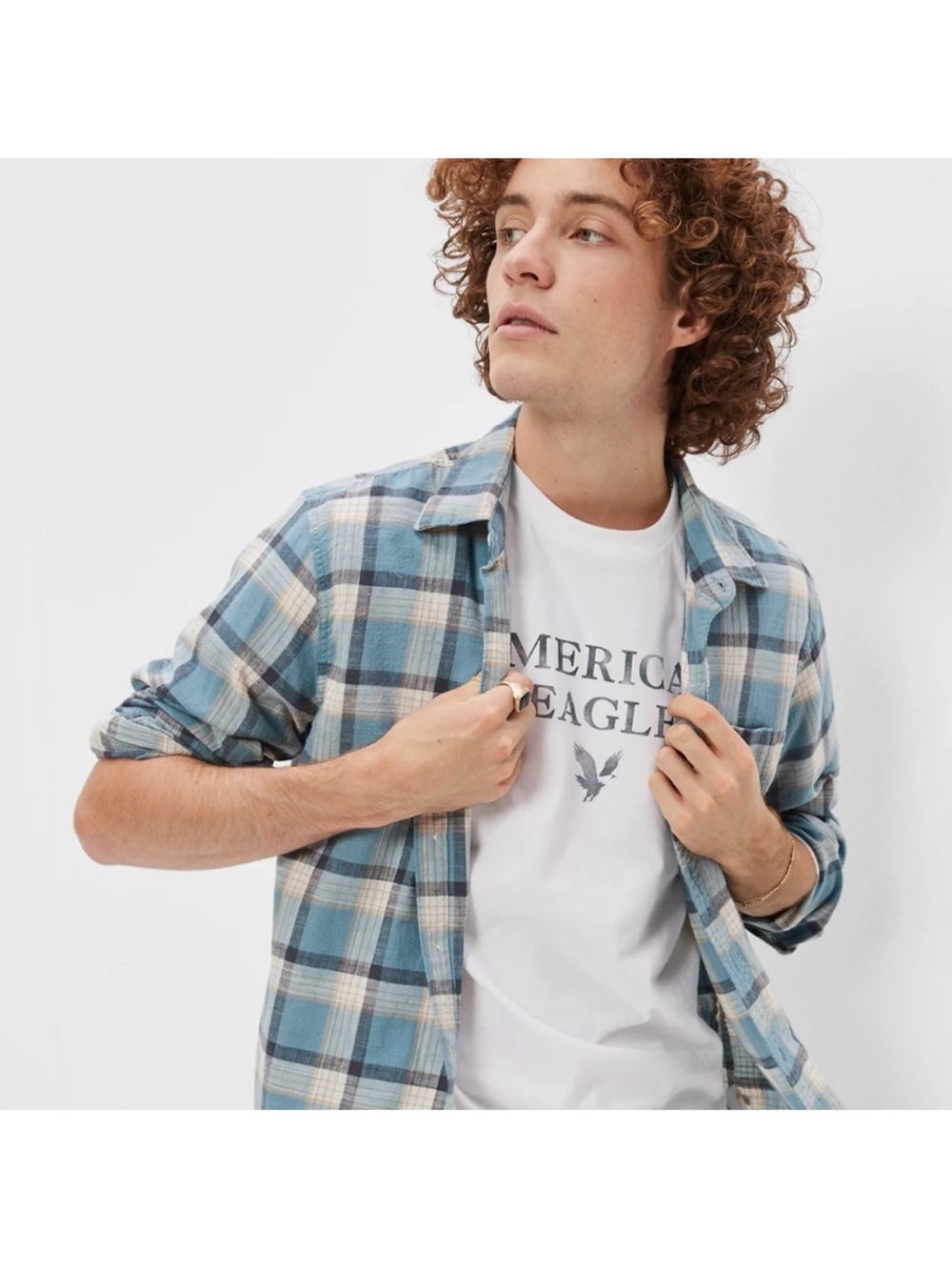 NWT American Eagle Outfitters Super Soft Plaid Button Down Shirt